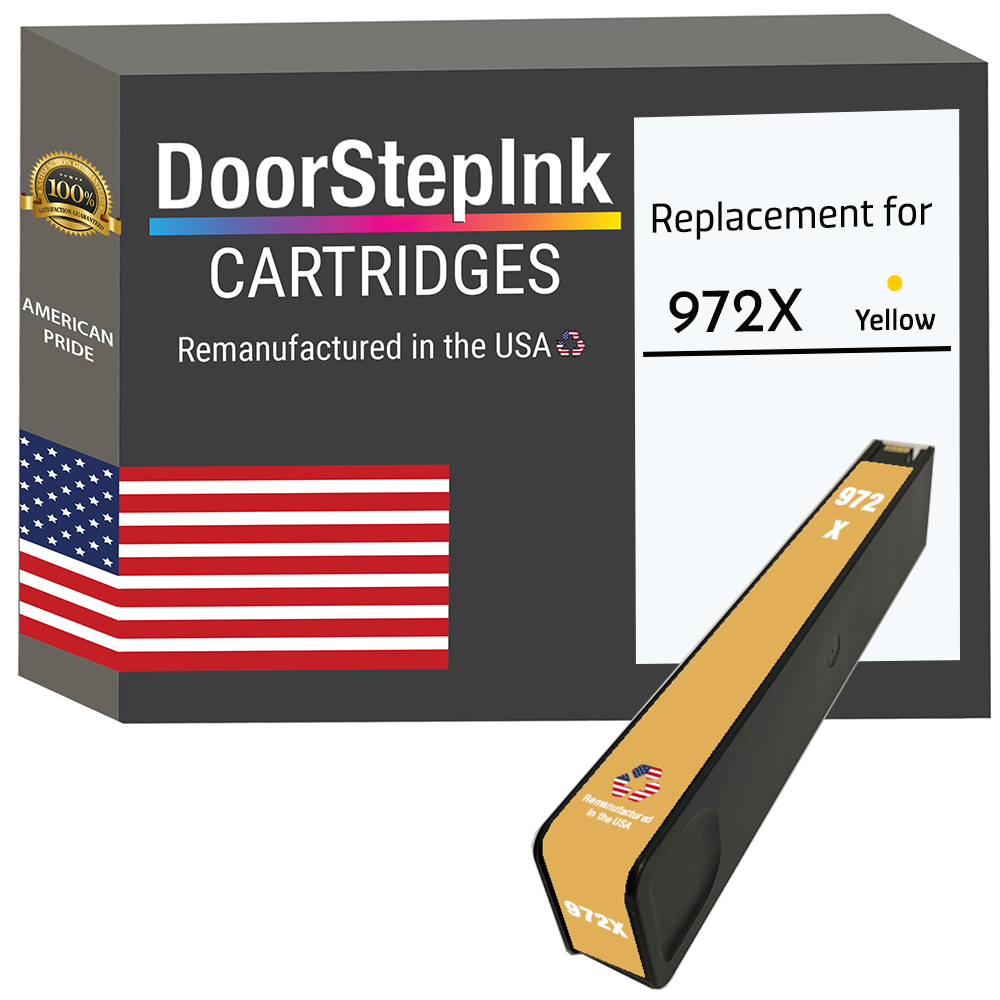 DoorStepInk Brand for HP 972X (L0S04AN) Yellow Remanufactured in the USA Ink Cartridge
