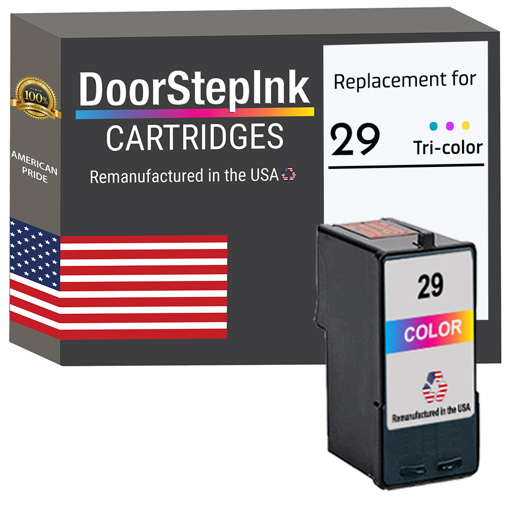 DoorStepInk Brand for Lexmark #29 Color Remanufactured in the USA Ink Cartridge